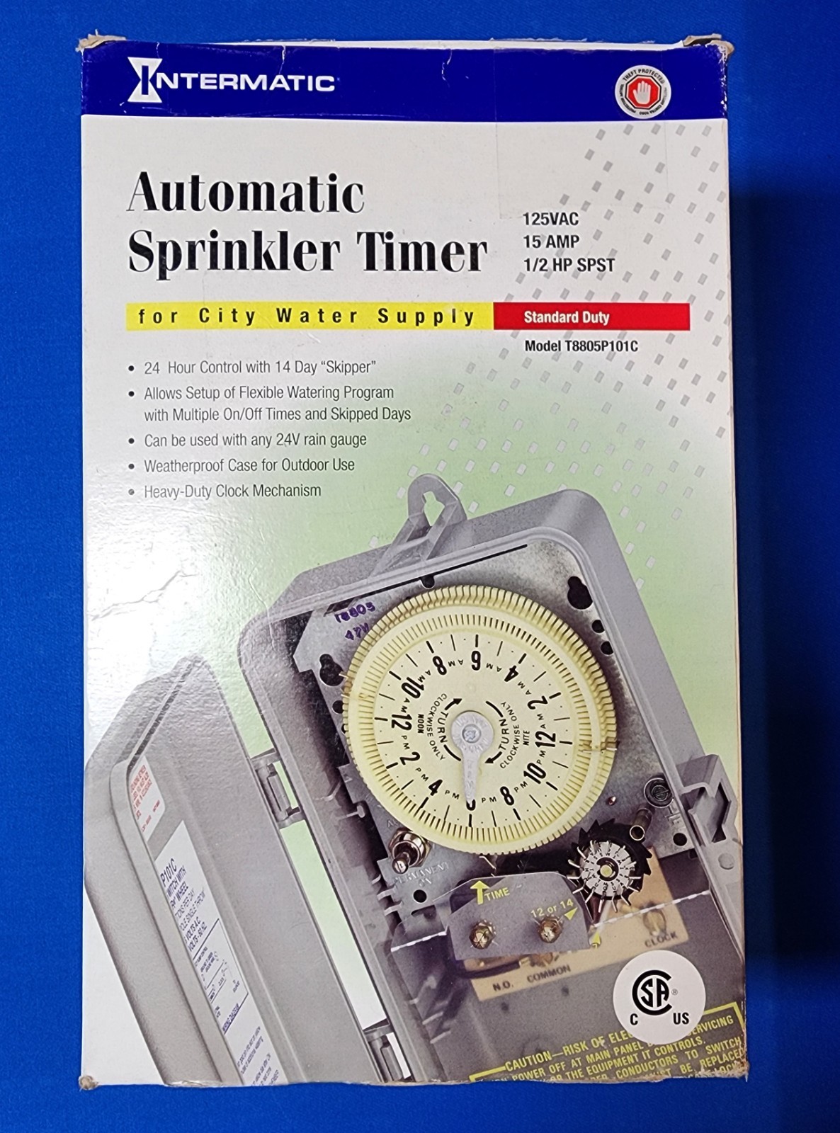 Intermatic T8805P101C Series Automatic Sprinkler Timer for Irrigation