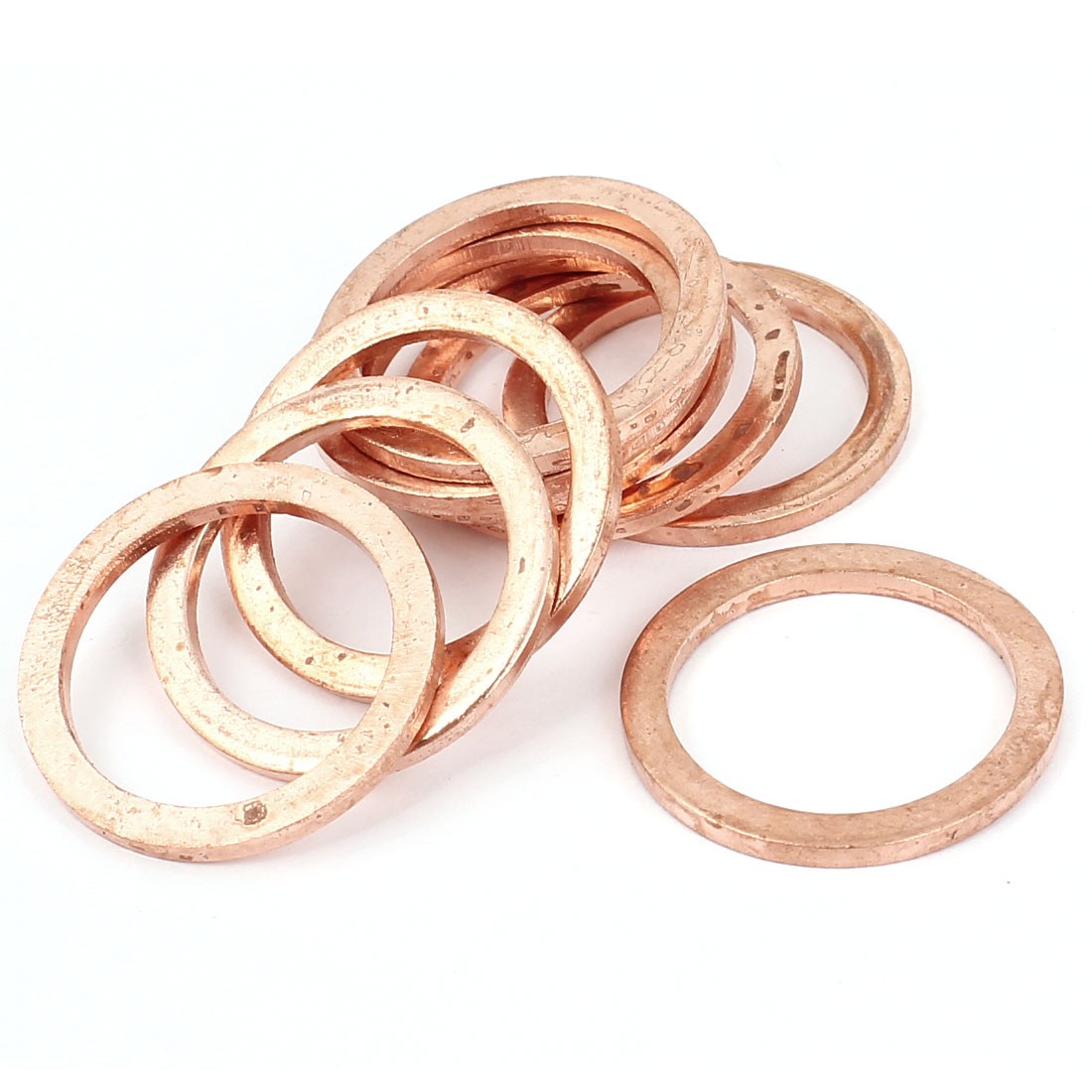 20mm x 26mm x 2mm Metric  Shape Copper Flat Washer 10 Pcs