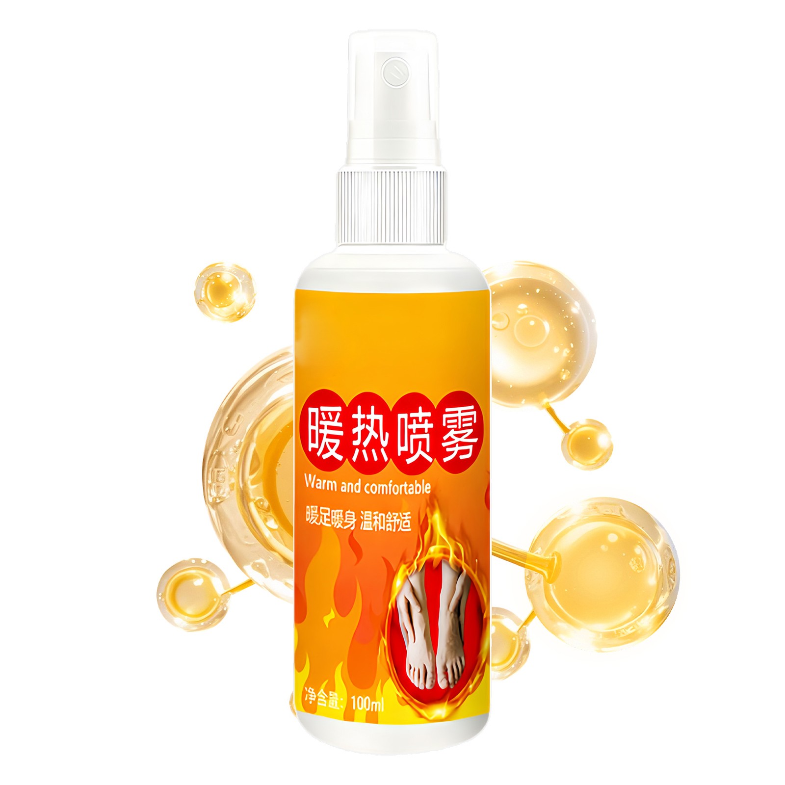 100ml Warming Spray Self-Heating Foot Warming Supplies For Home Office