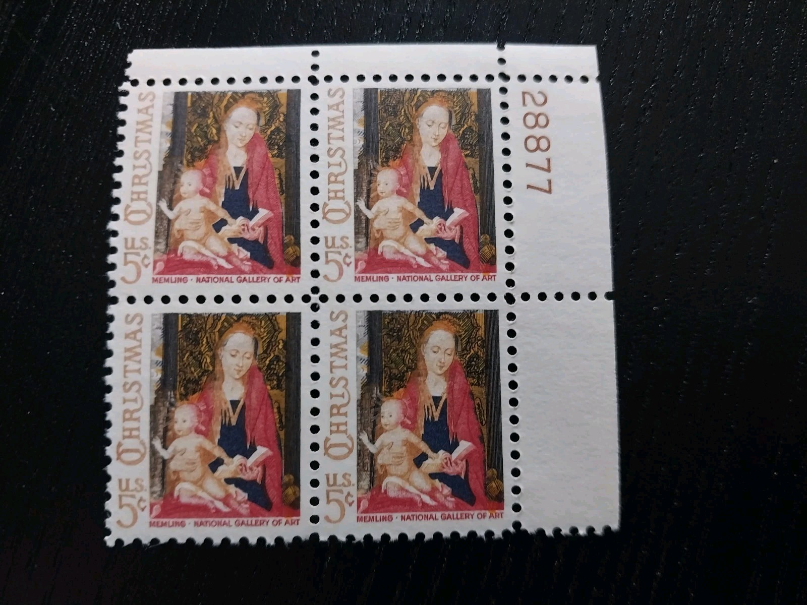 Block Of Stamps Christmas memling National Gallery Of Art 5 Cents Us Postage