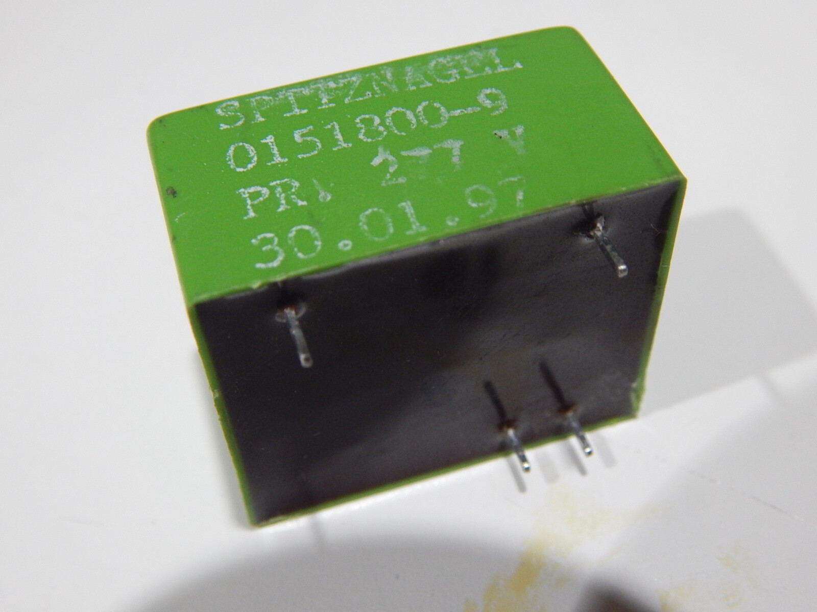 SPITZNAGEL 0151800-9 277V PC MOUNT TRANSFORMER 32mm X 27mm X 22mm