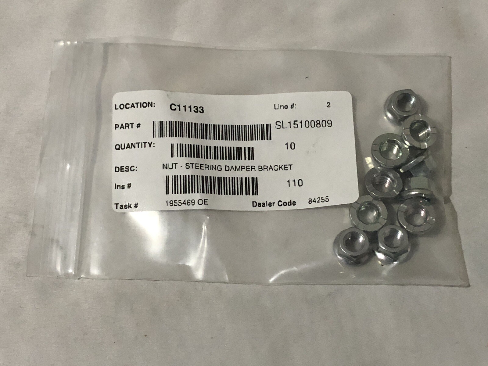 Hino SL15100809 Steering Damper Bracket Nut Genuine OEM New 10pc Flange