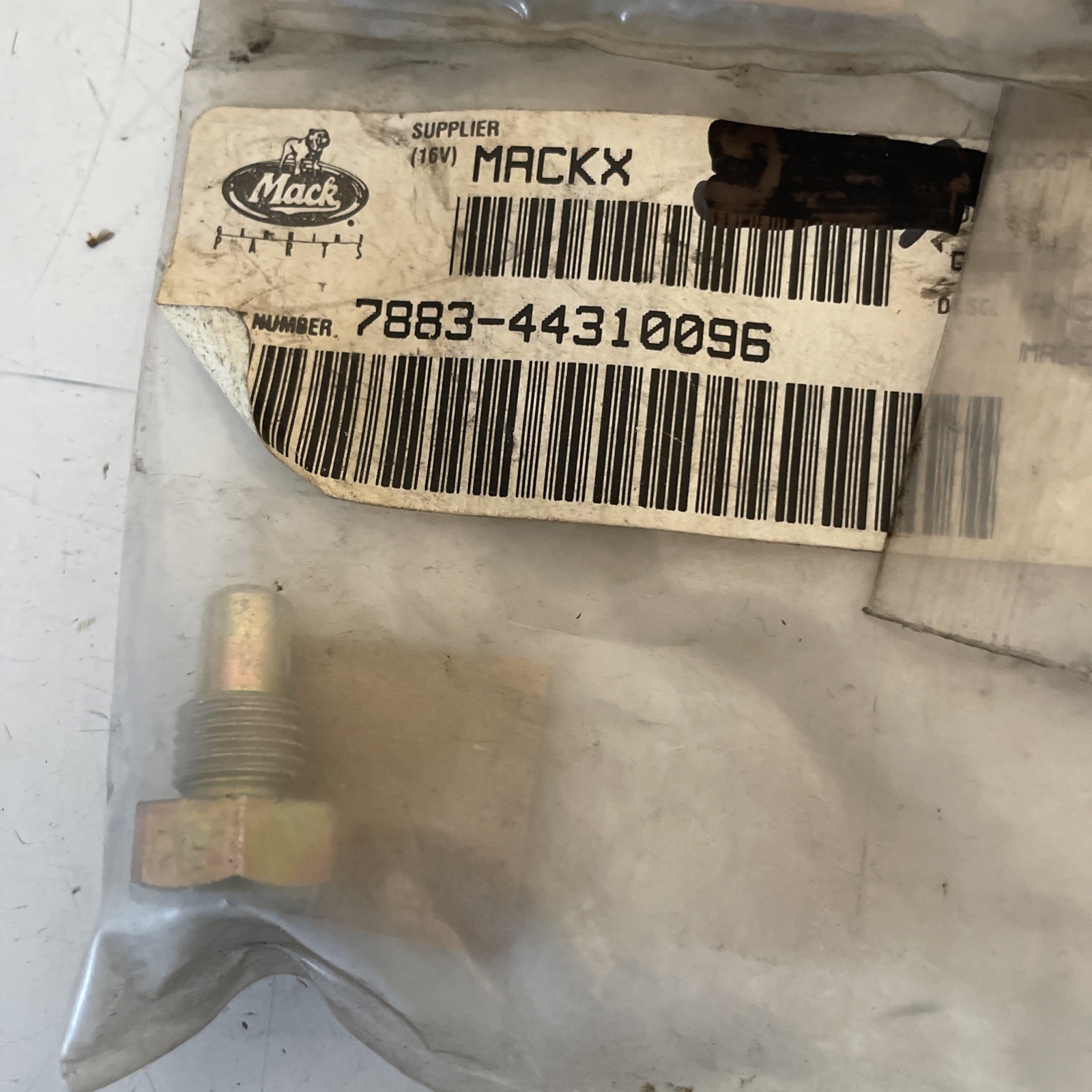 GENUINE MACK 7883-44310096 AIR BRAKE SLACK ANCHOR SCREW OEM 44310096