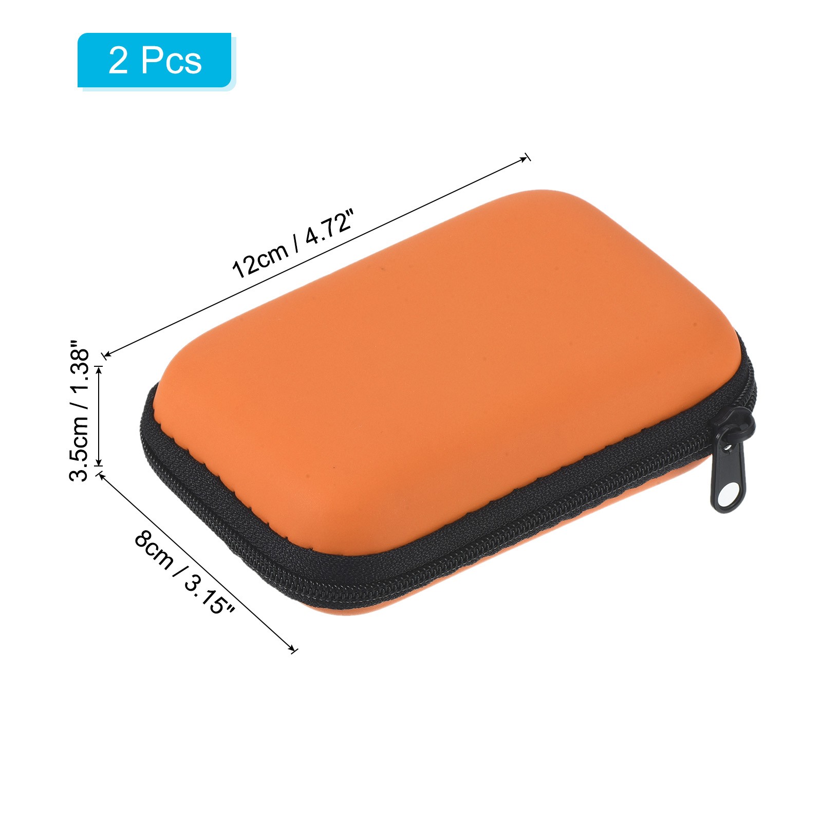 Dart Case, 2 Pack EVA Darts Carrying Storage with Mesh Pockets, Orange