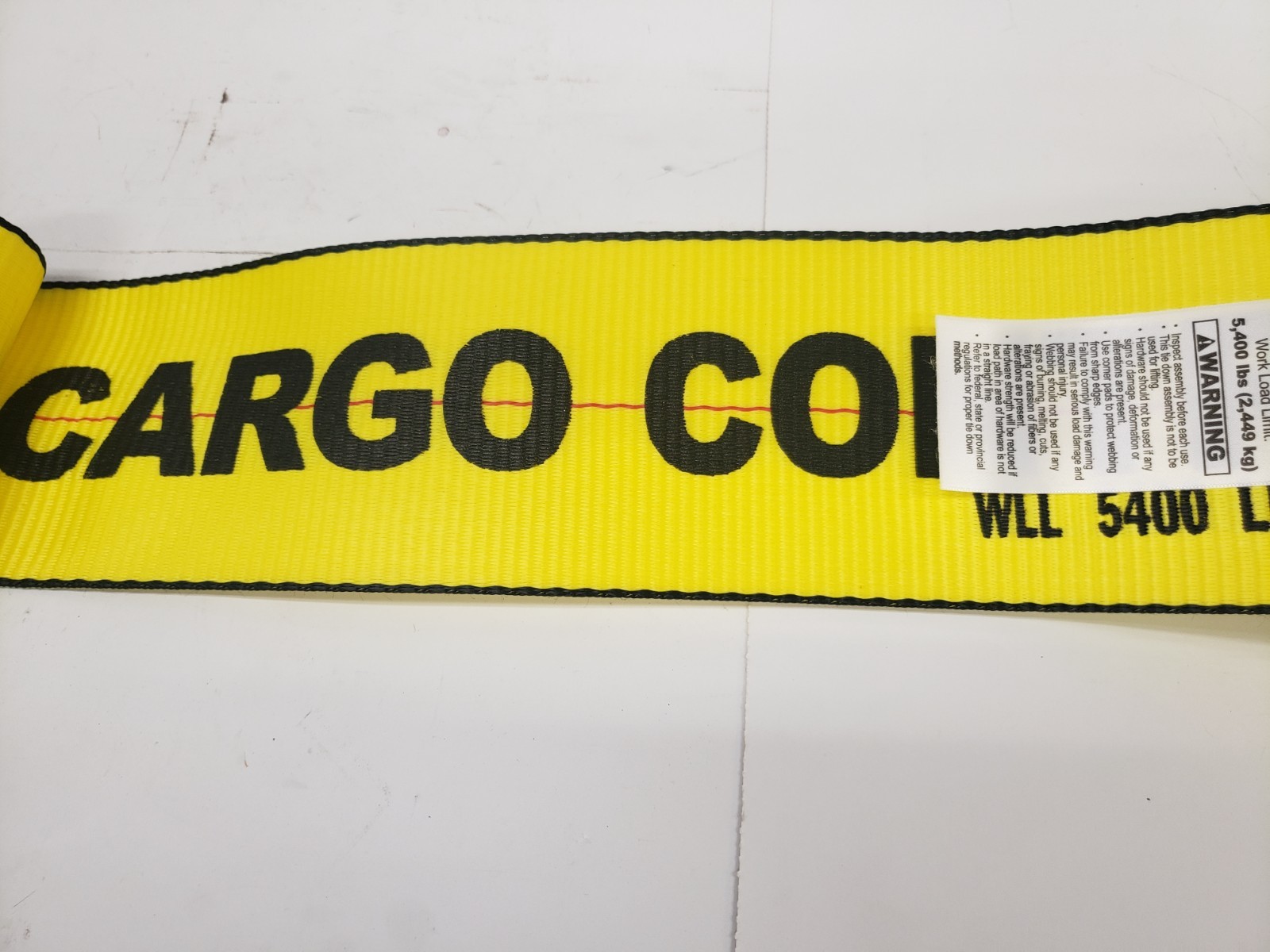 Qty/2 U.S. Cargo Control CUS-410DR4-Y 4" x 10' Cargo Strap w/ D Ring - Yellow