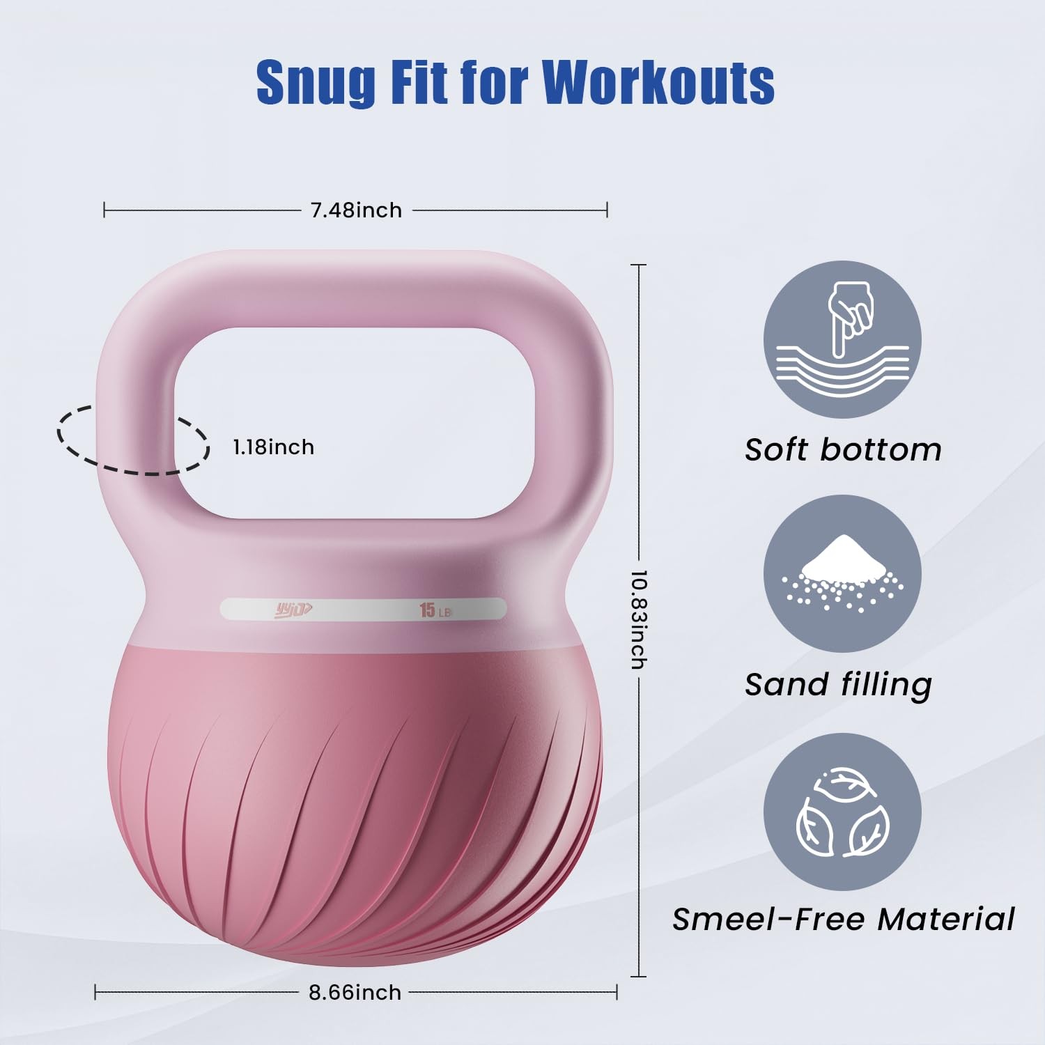 Soft Kettlebell - Kettlebell Sets Iron Sand Filled 10 LBS Weights Strength an...