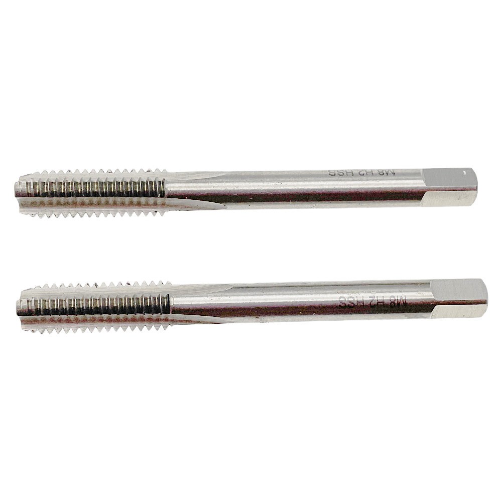2Pc M8 x 1.25 Tap RH Right Hand M8 x 1.25mm HSS Metric Thread Tap Tool