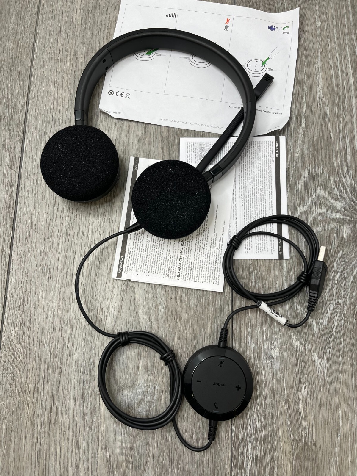 Jabra HSC016 Evolve 20 Stereo MS Corded Headset, Black