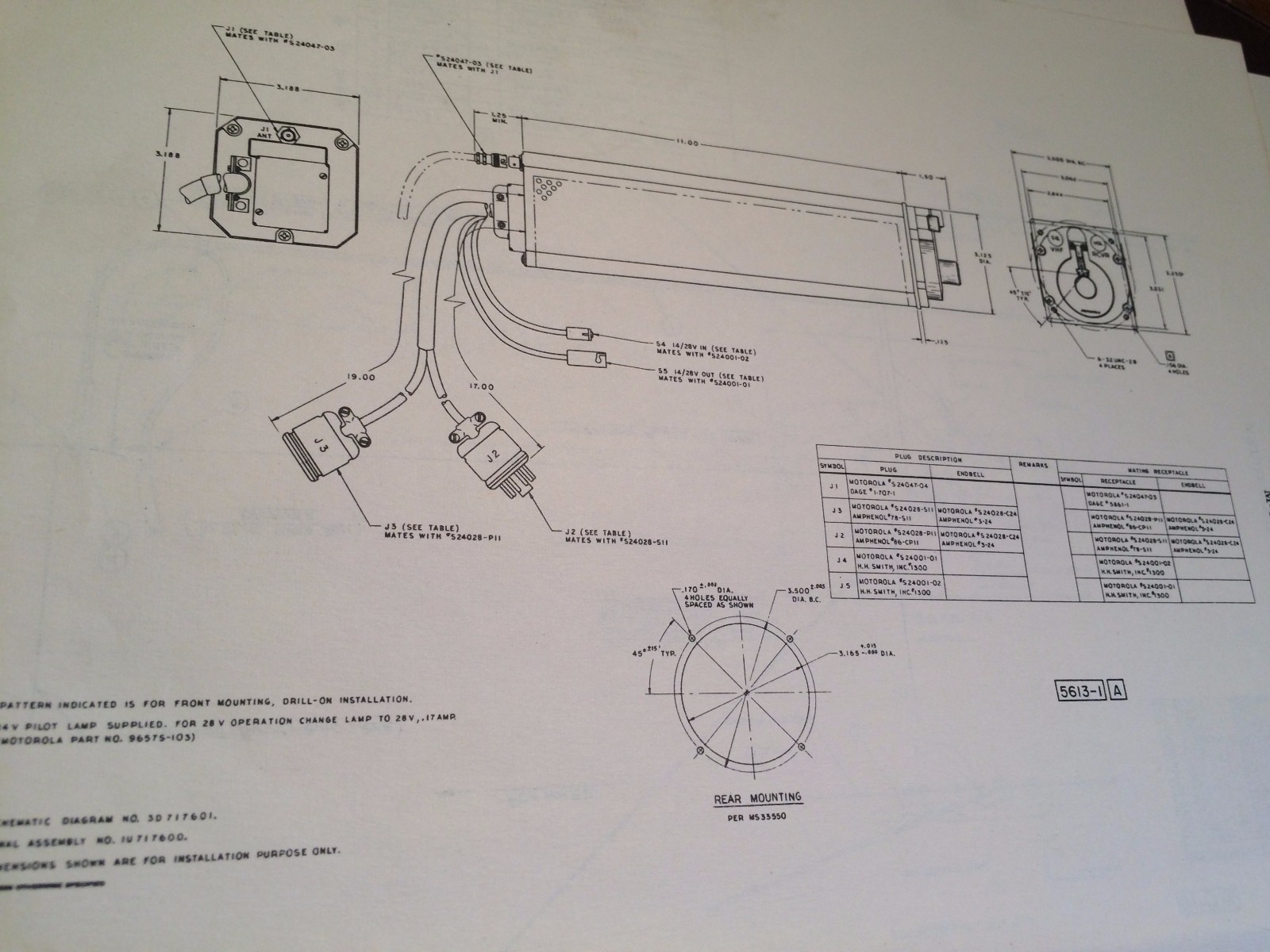 Motorola M-135 Nav Com Install Manual