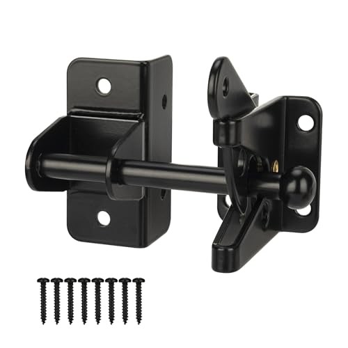 HILLMASTER Self Locking Gate Latch for Wooden Fence—Heavy Duty Finger Pull