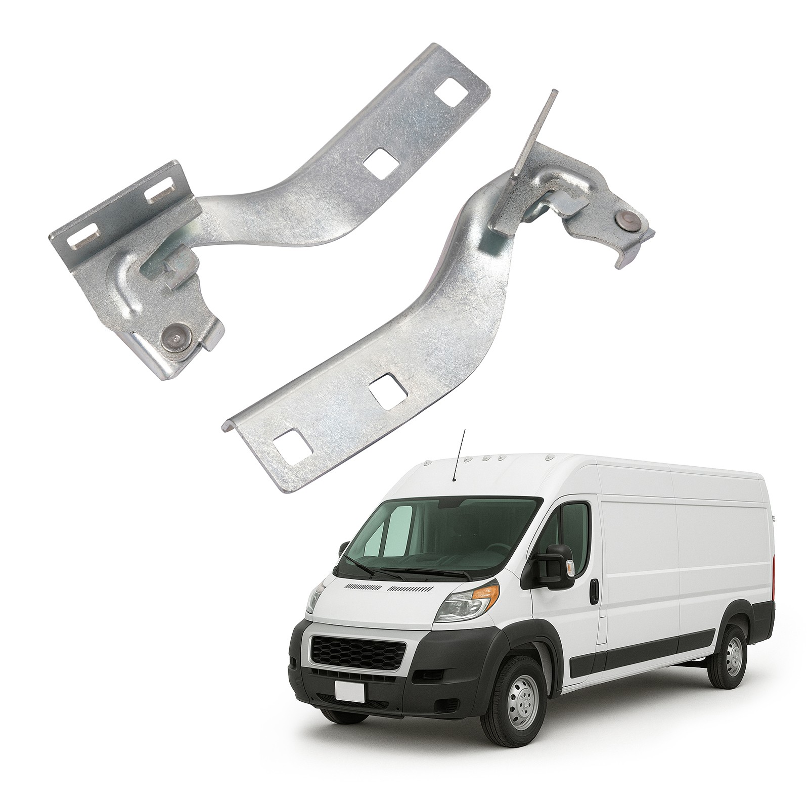 Hood Hinges Set of 2 Driver & Passenger Side For Ram ProMaster 3500 2014-22 Pair