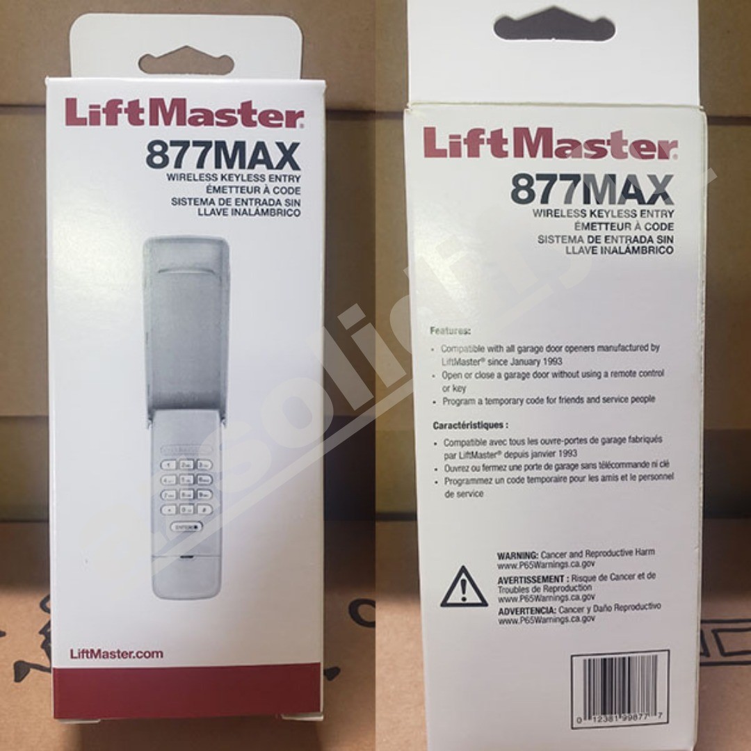 Liftmaster 877MAX Universal Keyless Wireless Entry Keypad - FREE SHIPPING