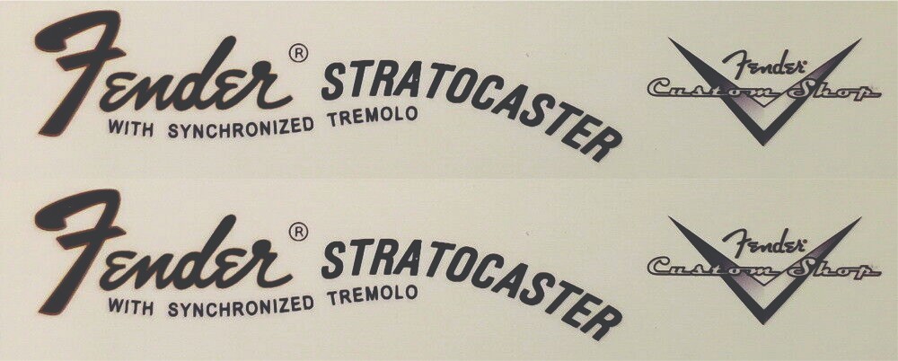 2 (Two) Fender Stratocaster 70's CBS w/custom shop headstock waterslide decals