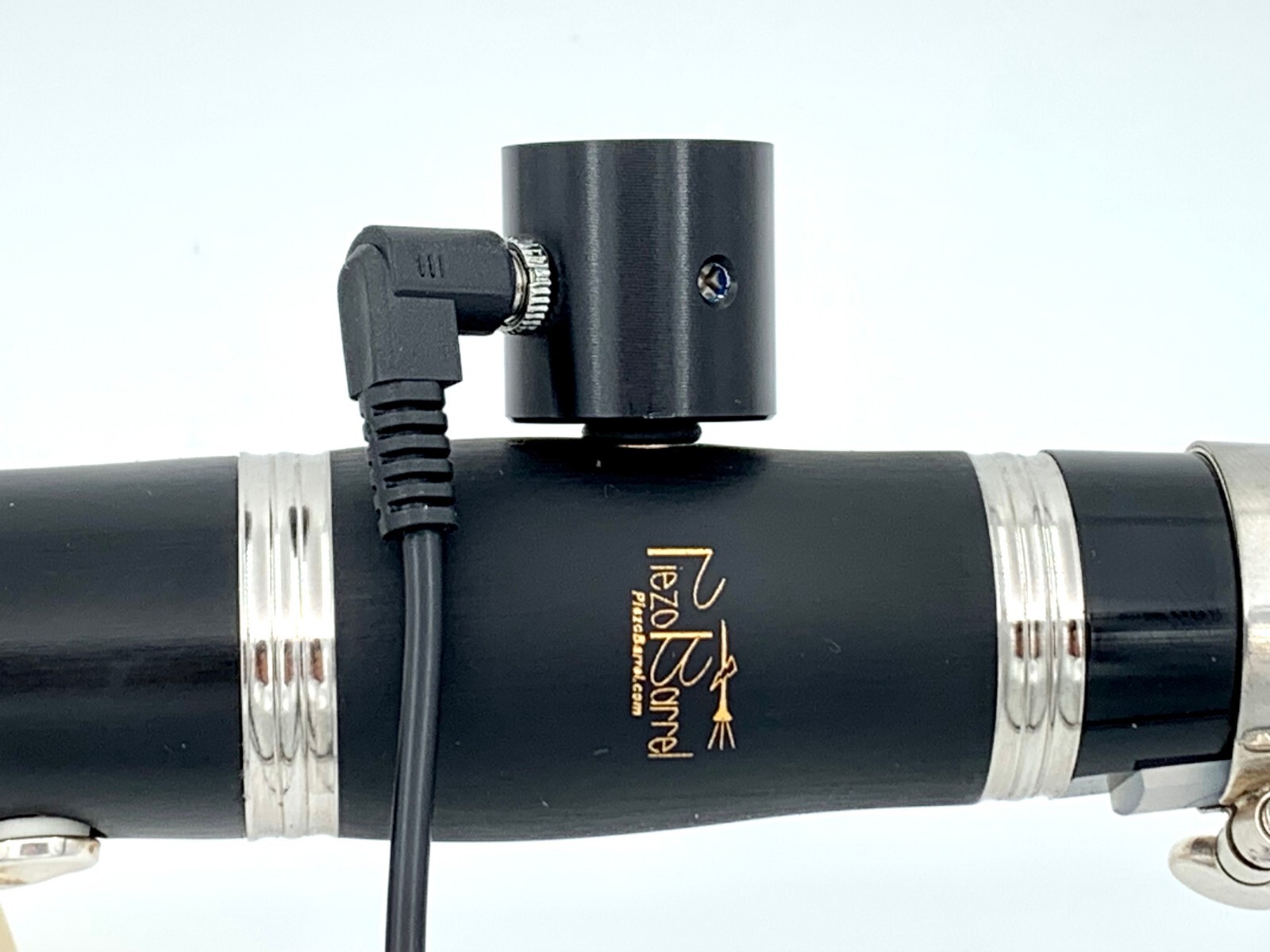 PiezoBarrel 'Wood' Clarinet Pickup, 2 barrels (65mm and 62mm). cable & adapters