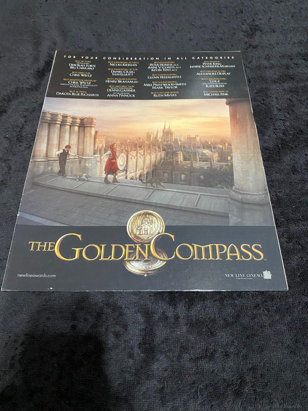 THE GOLDEN COMPASS Oscar ad Lyra, Nicole Kidman & THE BRAVE ONE Jodie Foster