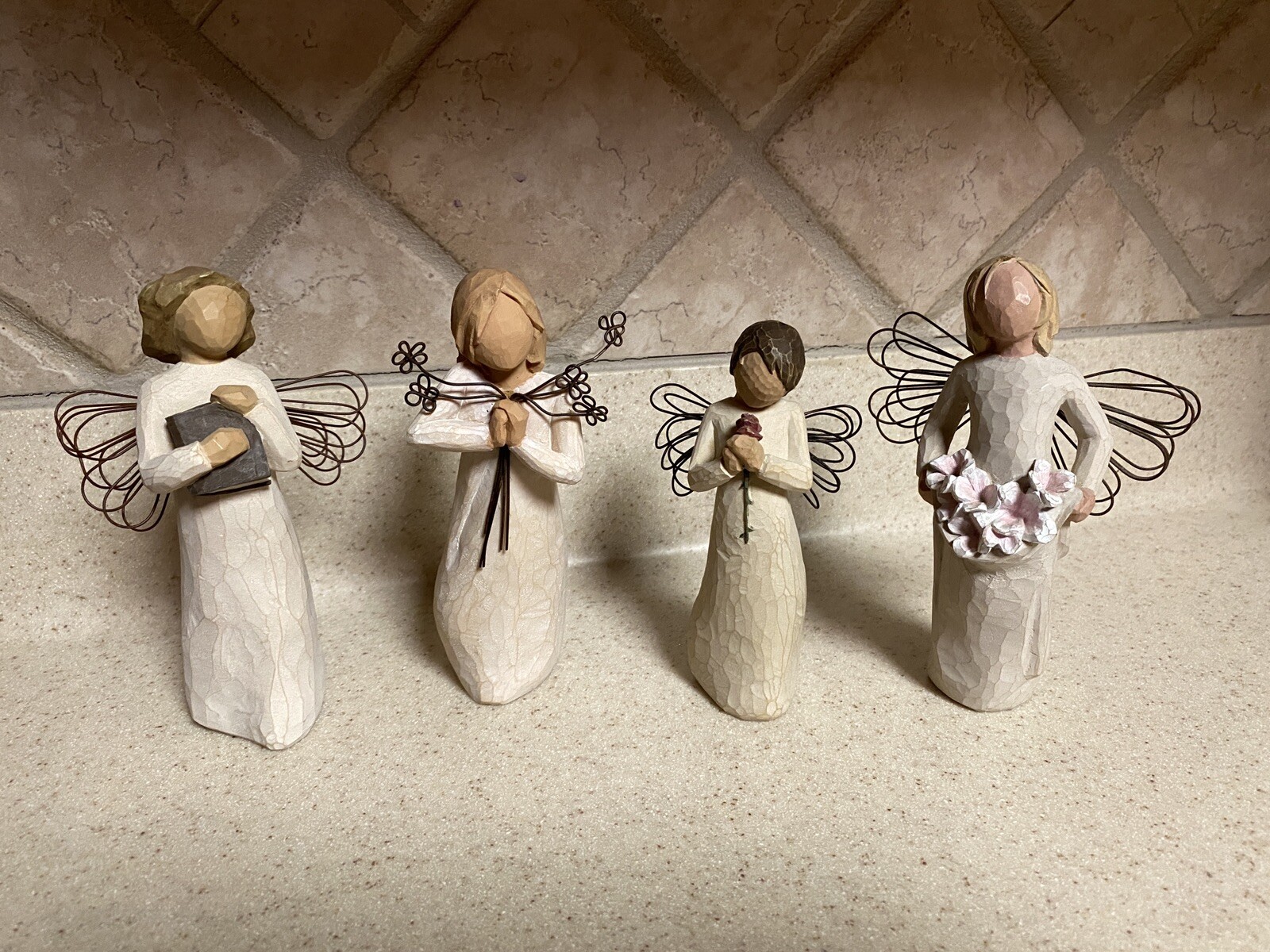 Willow Tree Lot Of 4 Figures  Angel of Spring, Friendship, Learning & Loving