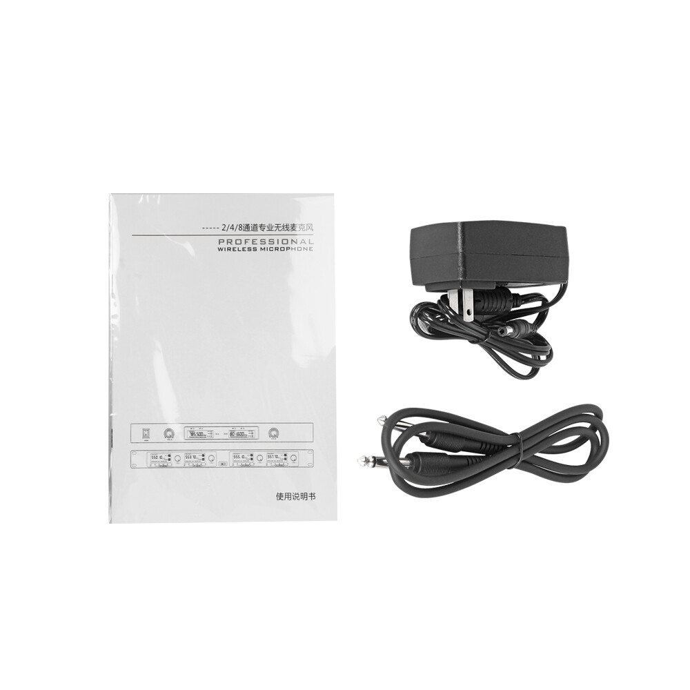Wireless Microphone System Pro Audio UHF 4 Channel 4 Handheld Metal Dynamic Mic