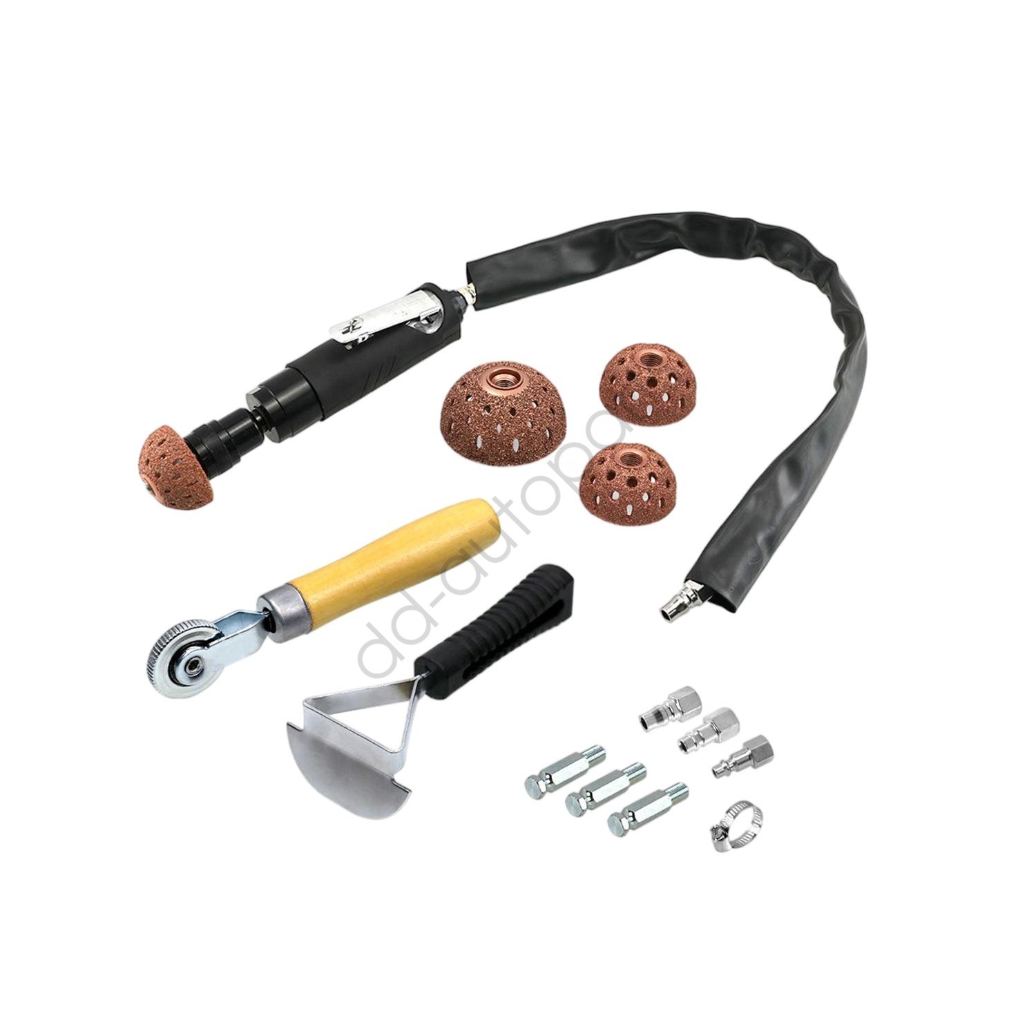 Tire Patch & Polish Kit: 2500 RPM Buffer, Scraper, Roller, Durable Wheel