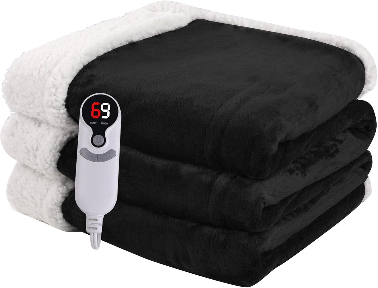 Heated Blanket Electric Blanket Full Size 72''X84'' with 9 Heating Levels, 1-10