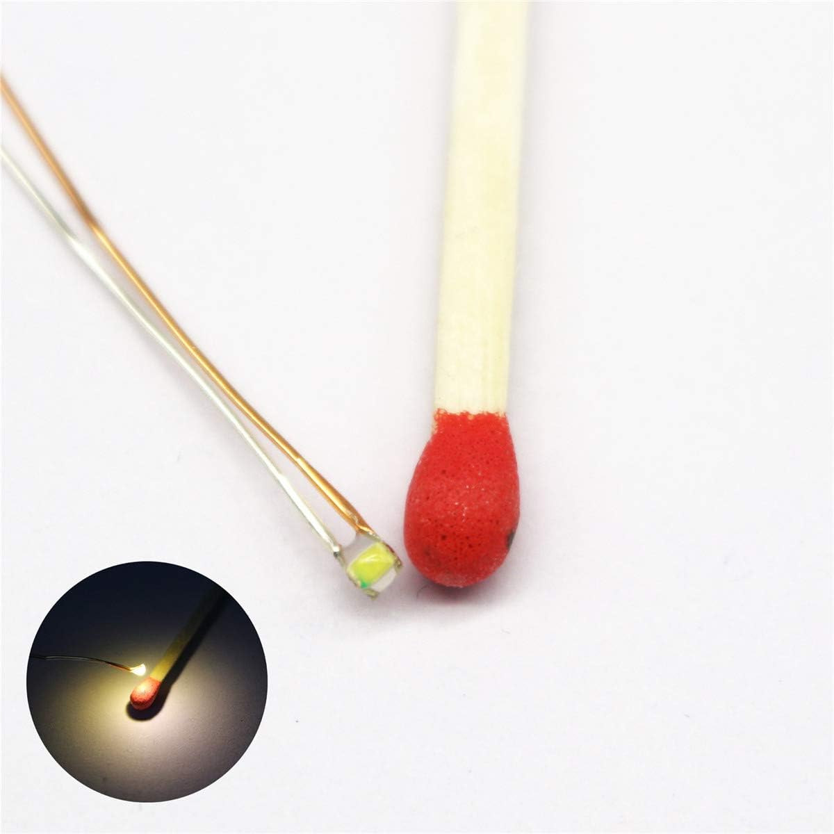 25Pcs Pre-Soldered Micro Litz Wired Leads Warm White SMD Led 0603 + Muti-Resisto