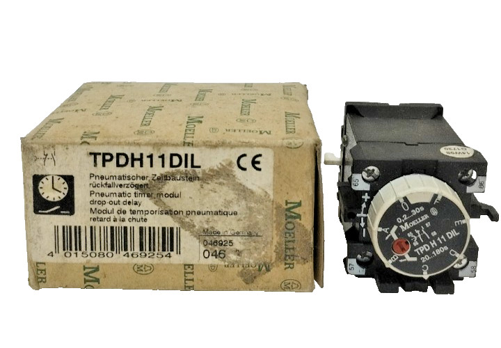 *New no Box* MOELLER TPD11DIL CONVERTIBLE Pneumatic TIMER Module drop-out delay
