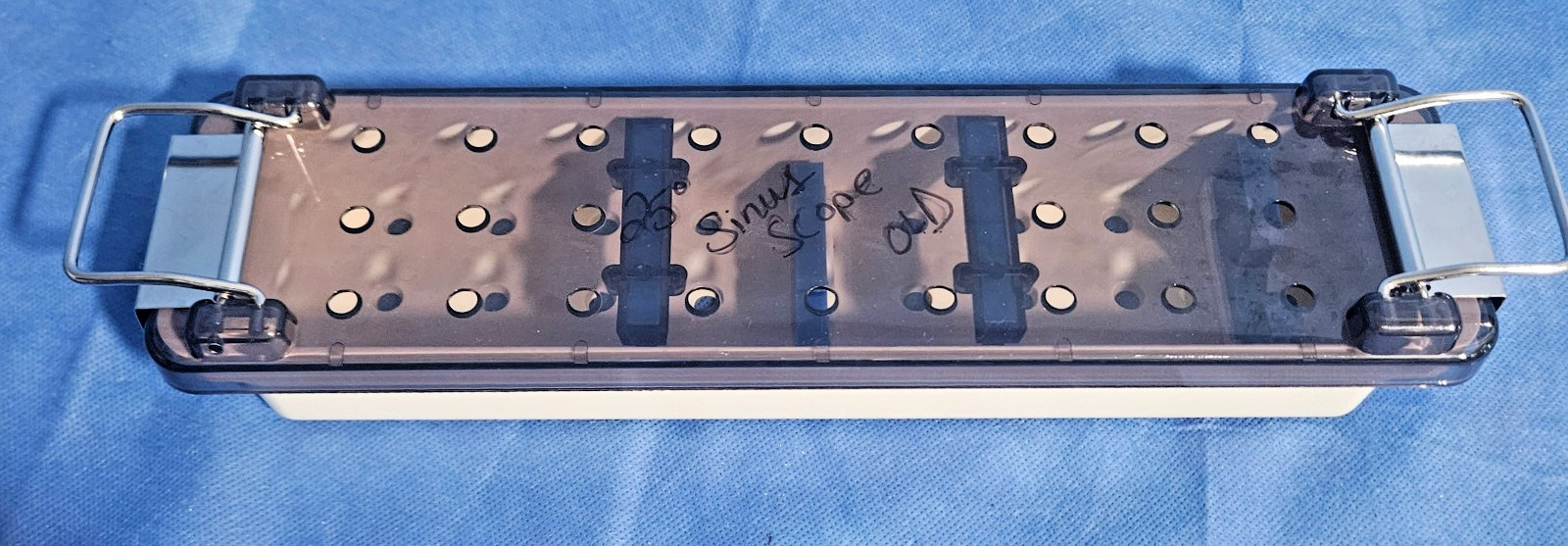 Olympus Endoscope Sterilization Case With Scope Fittings.