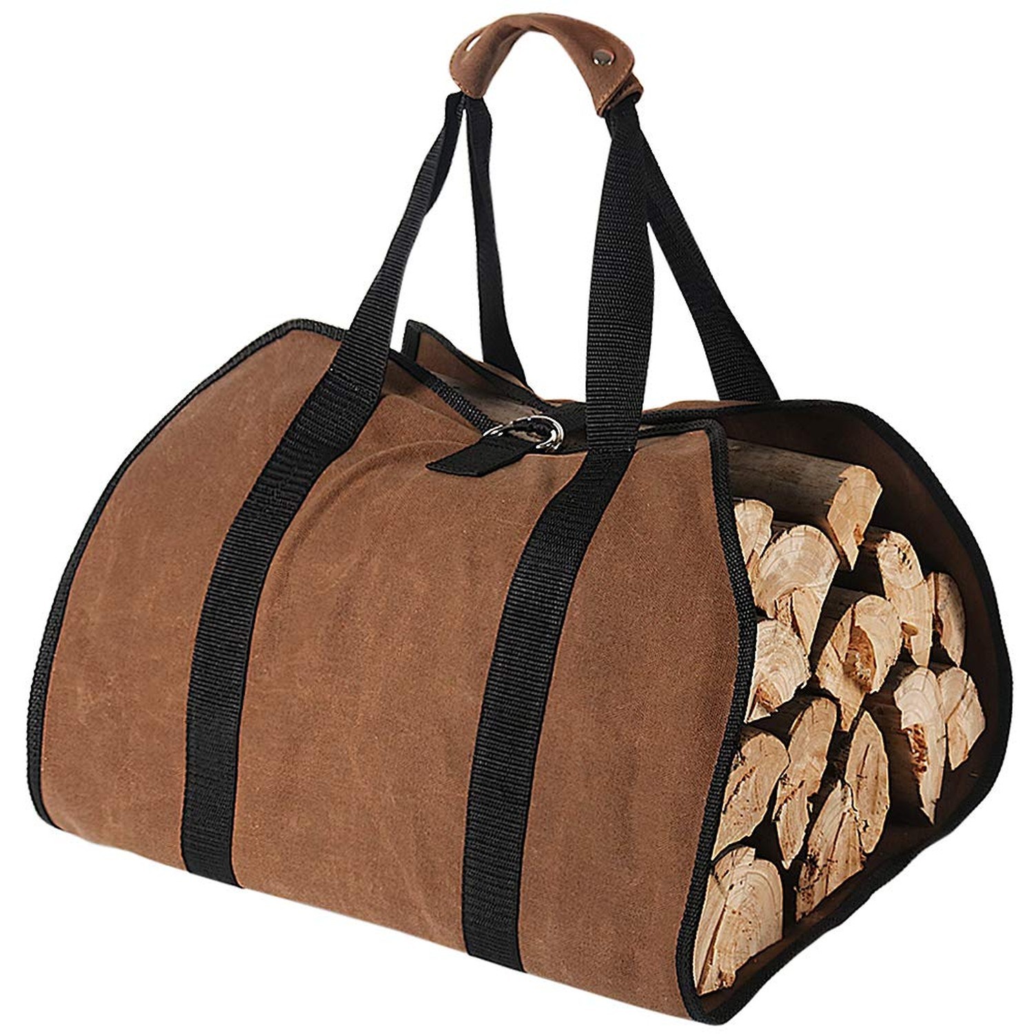 Tenn Well Firewood Carrier, 38in x 18in 16oz Waxed Canvas Log Carrier for Fir...