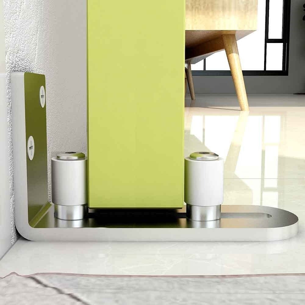 1/2/3/4Pack Stainless Steel Adjustable Floor Guide Wall Mount Stay Roller Guides