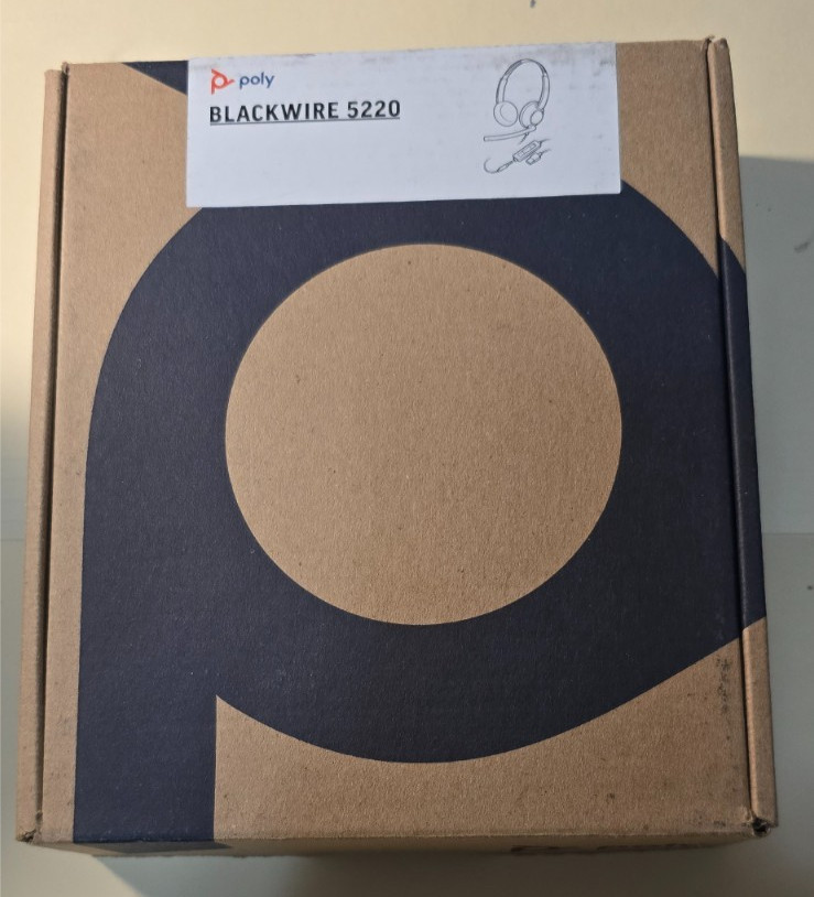 NEW Poly Blackwire 5220 Wired Headset w/ Flexi Boom Mic, USB-A, 3.5mm New in Box