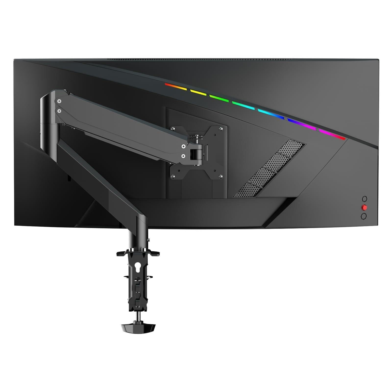 Gas Spring Monitor Arm 32 Inch,Adjustable Single Monitor Desk Mount with Swiv...