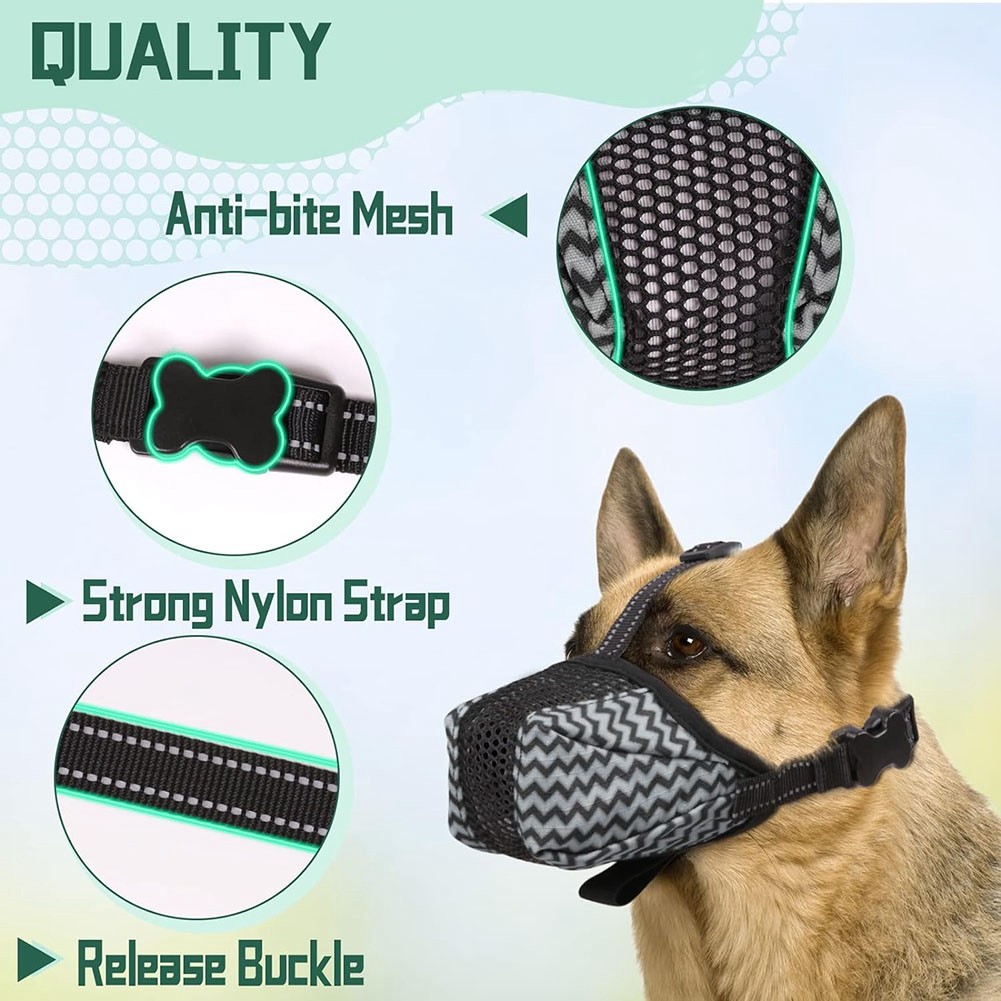 Dog Muzzle,Air Mesh Breathable Muzzle for Medium Sized Dogs to & Biting5422