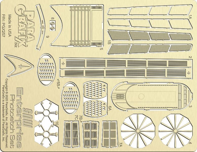 PARAGRAFIX 1/1000 Strange New Worlds Enterprise Photoetch Set PGX257