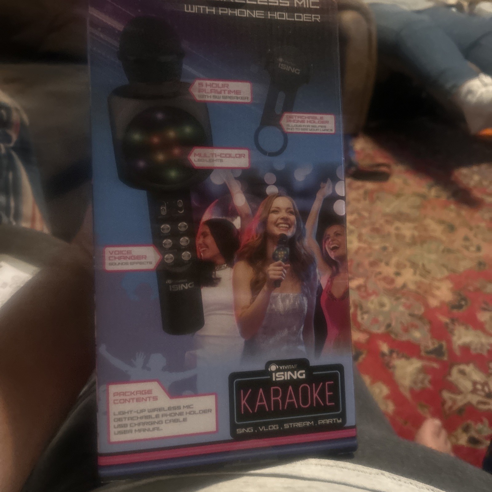 Ising Vivitar Light-Up Bluetooth Karaoke Microphone New In Box