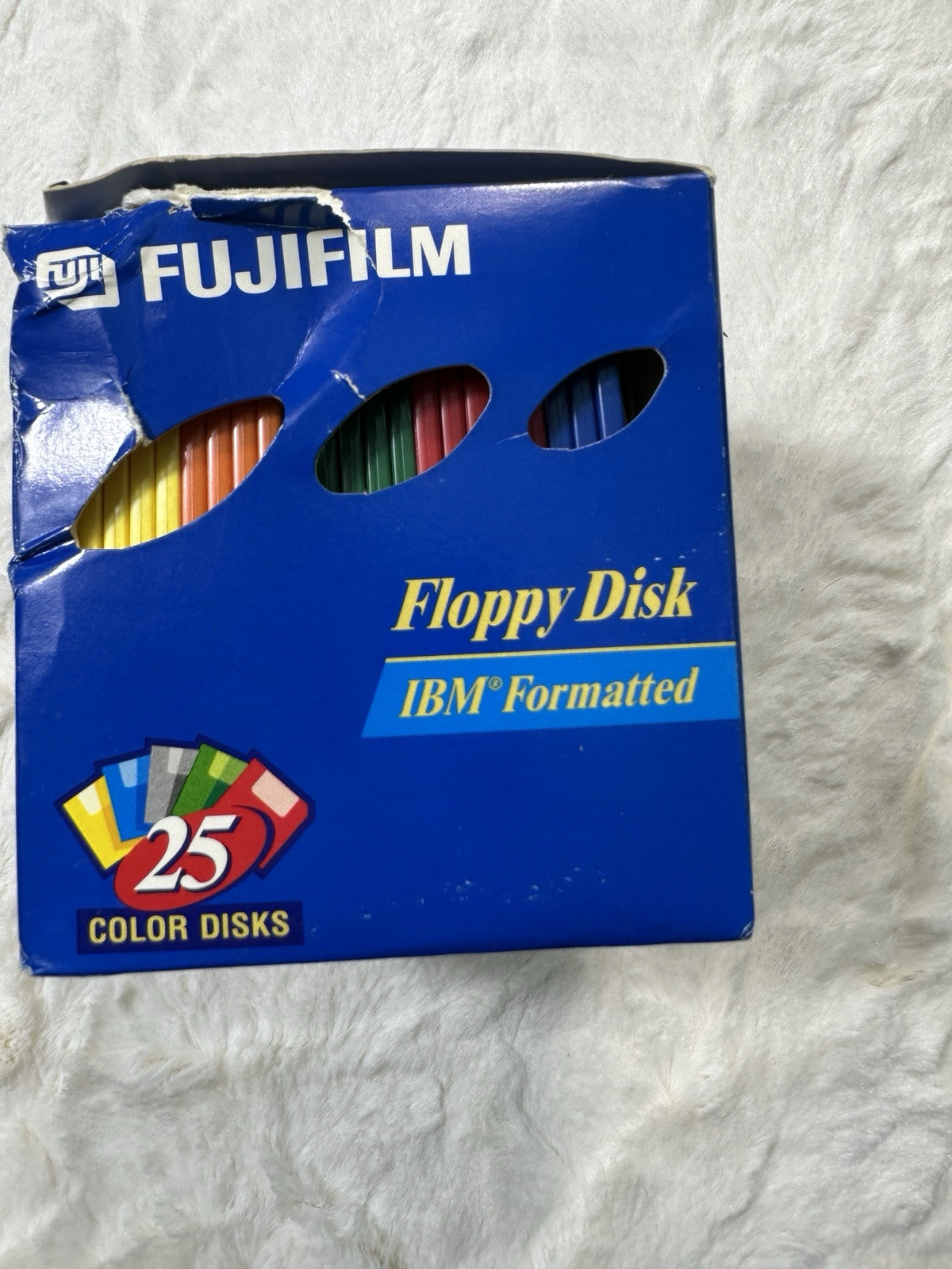 Fujifilm - 3.5 inch Floppy Disks Box of 22 Color IBM Formatted Open Box New
