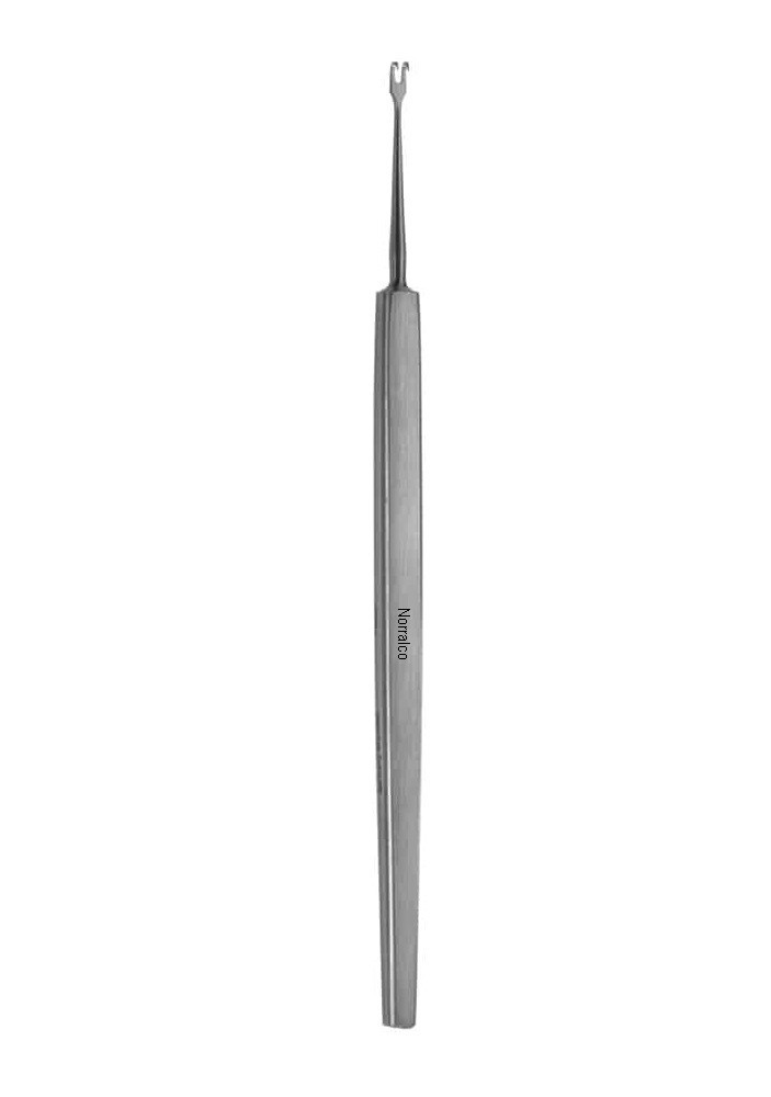 Norralco Guthrie Hook, 6", Sharp 2-Prongs, 2 mm Wide, Delicate