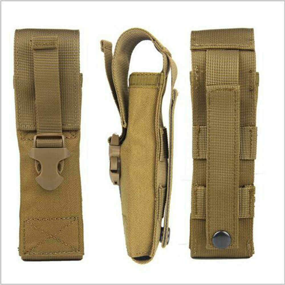 Tactical Molle Flashlight Torch Pouch Holder Waist Pack Knife Holster Belt Bag