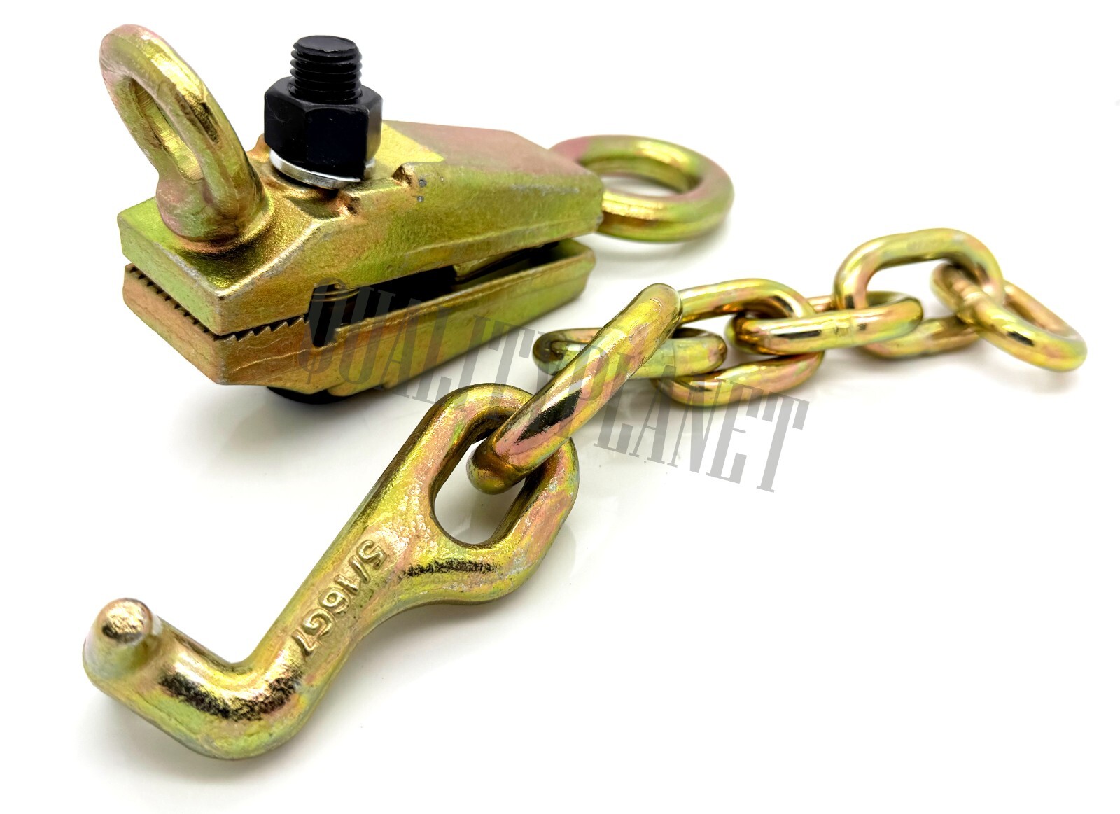 2pc Set 5 Ton 2 way clamp & T HOOK W/ CHAIN G70 Dent Puller AUTO