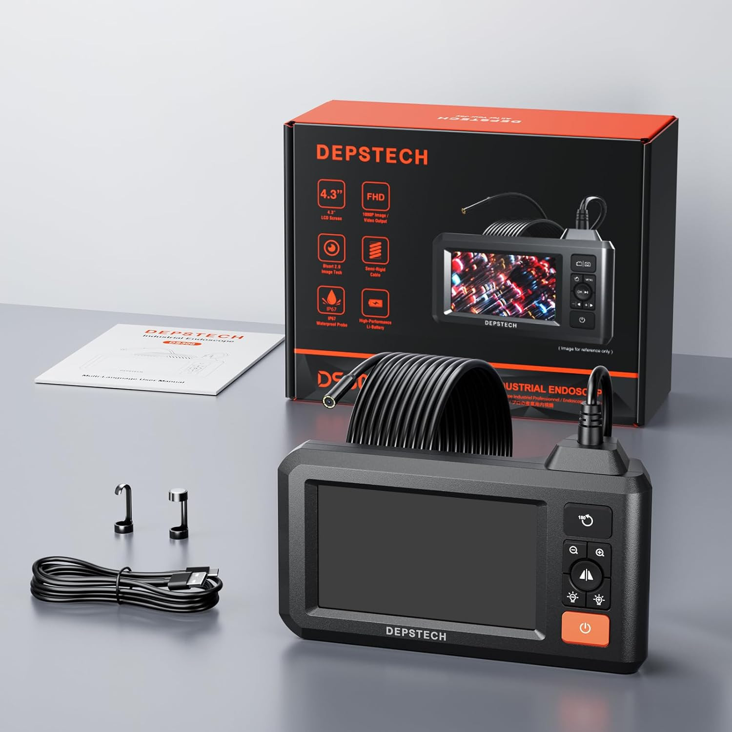 Endoscopio Industrial Boroscopio 1080P Inspeccion Serpiente Camara Impermeable