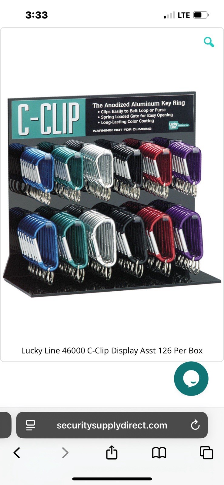 Lucky Line C-clips key chains 126 Clips & Stand