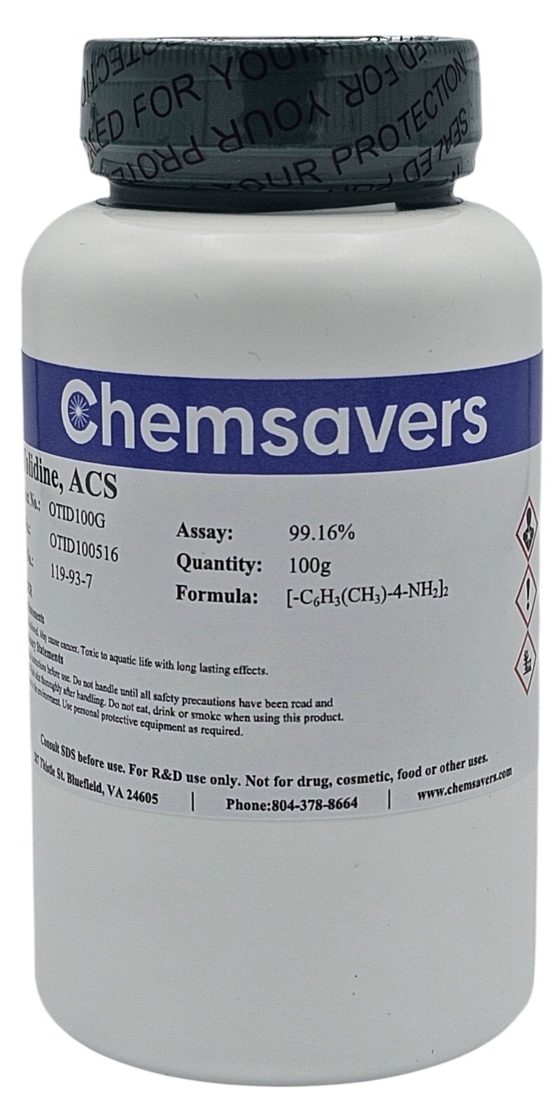 o-Tolidine, ACS, 99.16%, 100g