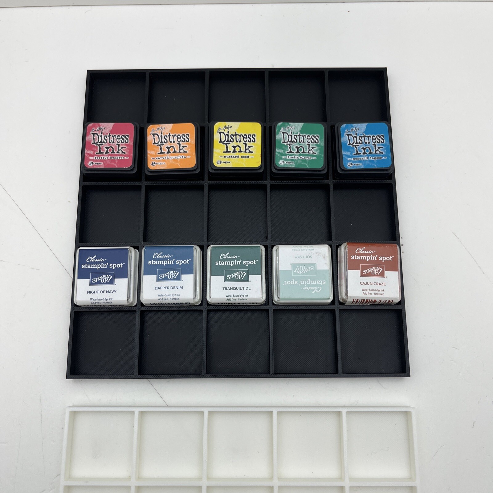 Ink Cube Holder for Storage Holds 25 Cubes Per Tray Stamp Pad