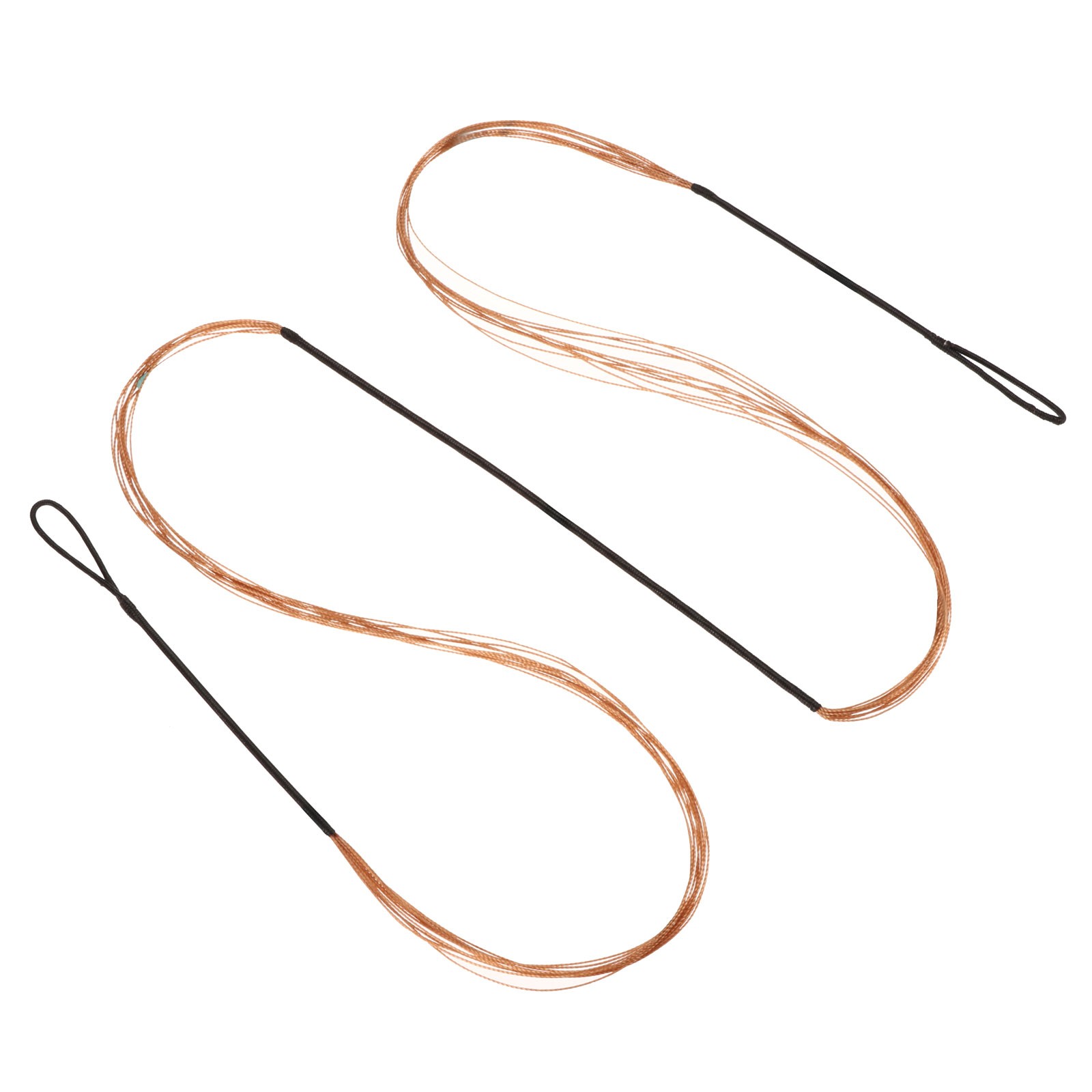 12 Strands Bow String Replacement for AMO 57" Traditional Bow, Black Orange
