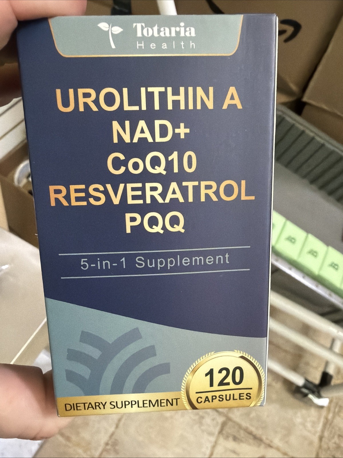 Totaria Health Urolithin A NAD+ CoQ10 Resveratrol PQQ 5-in-1 Cap Exp 09/2027