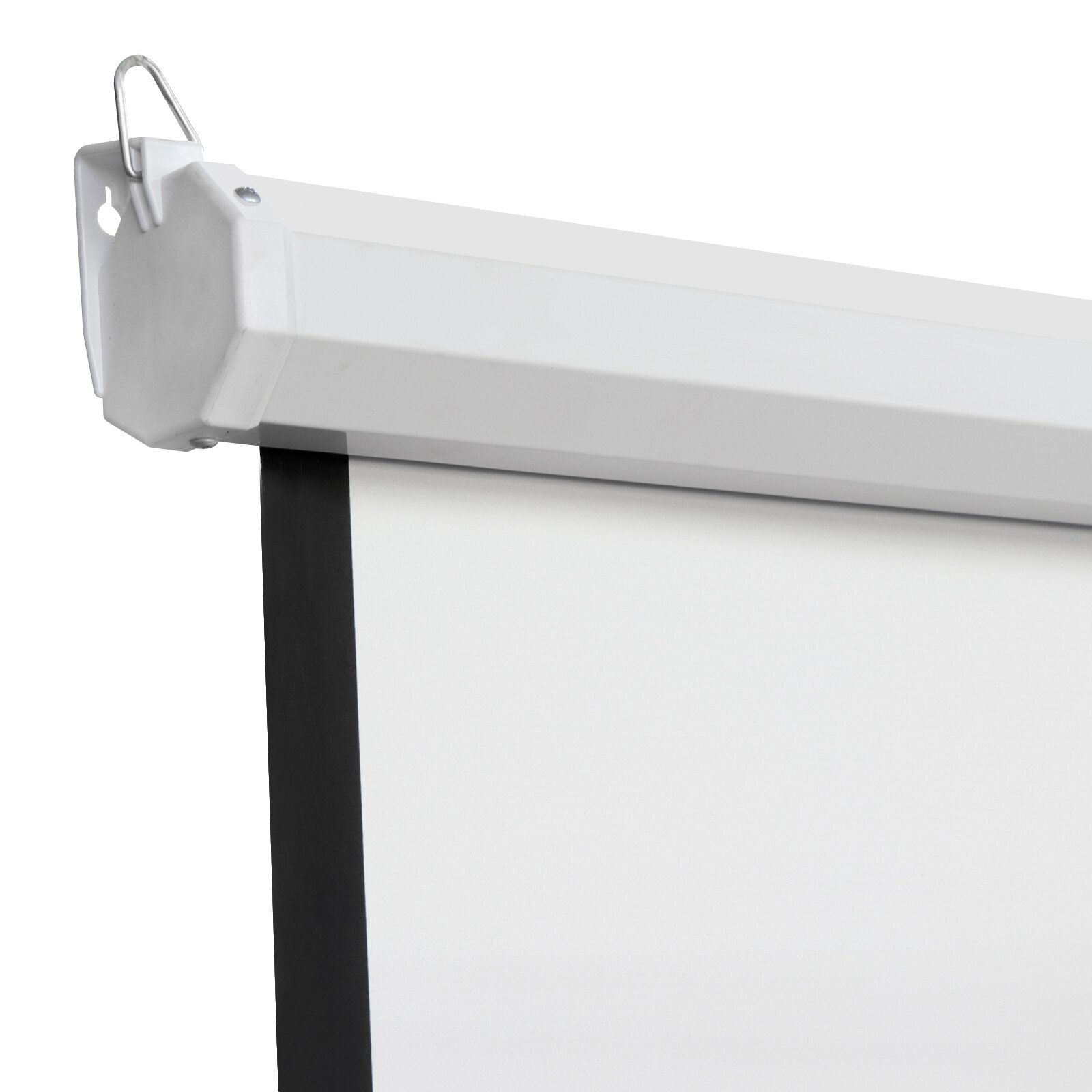 84" Manual Pull Down Auto-Lock Projector Projection Screen Matte White 1:1 Ratio