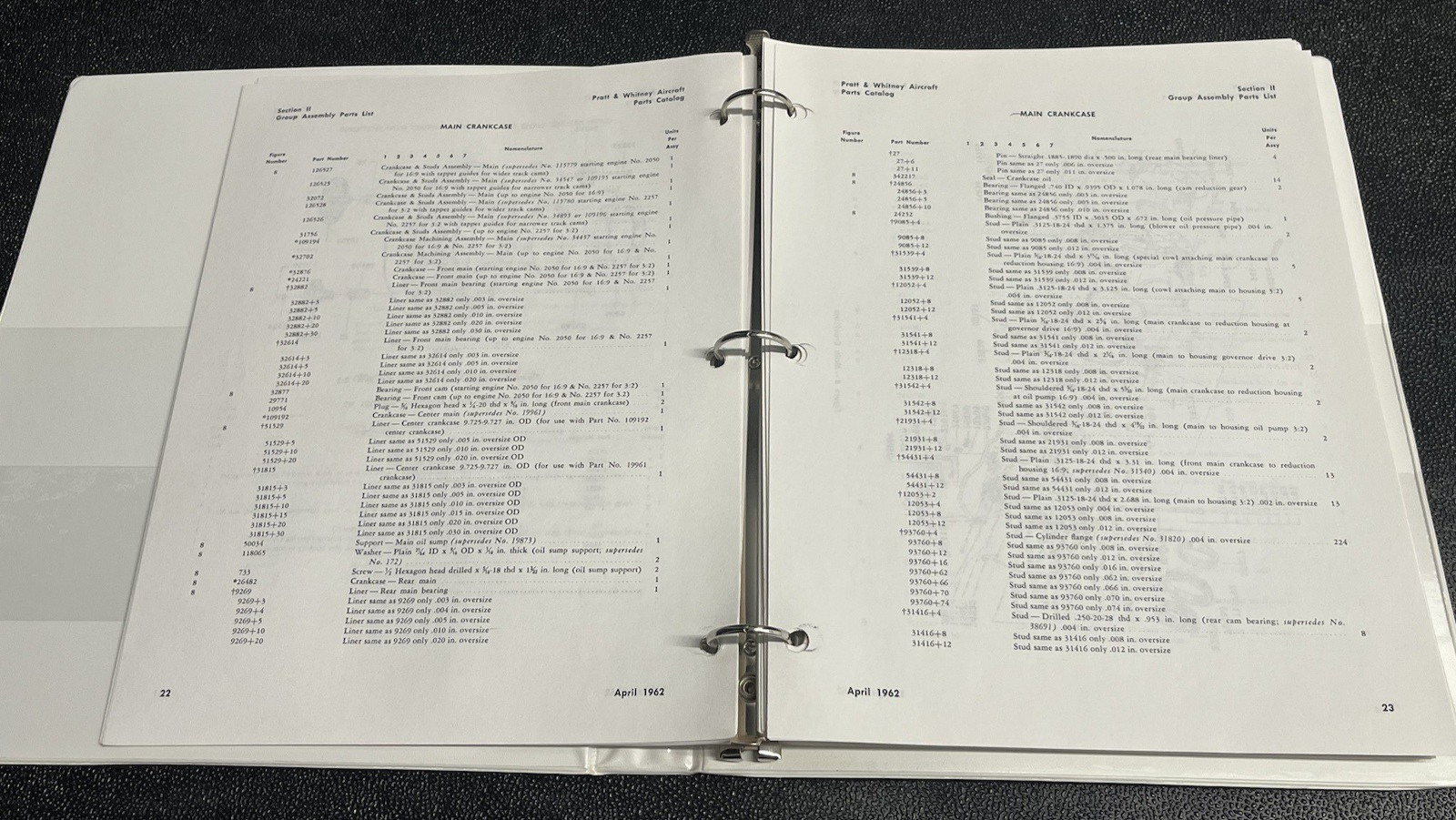 Twin Wasp S1C3G Engines Part Catalog Part 111464 Pratt & Whitney Copy