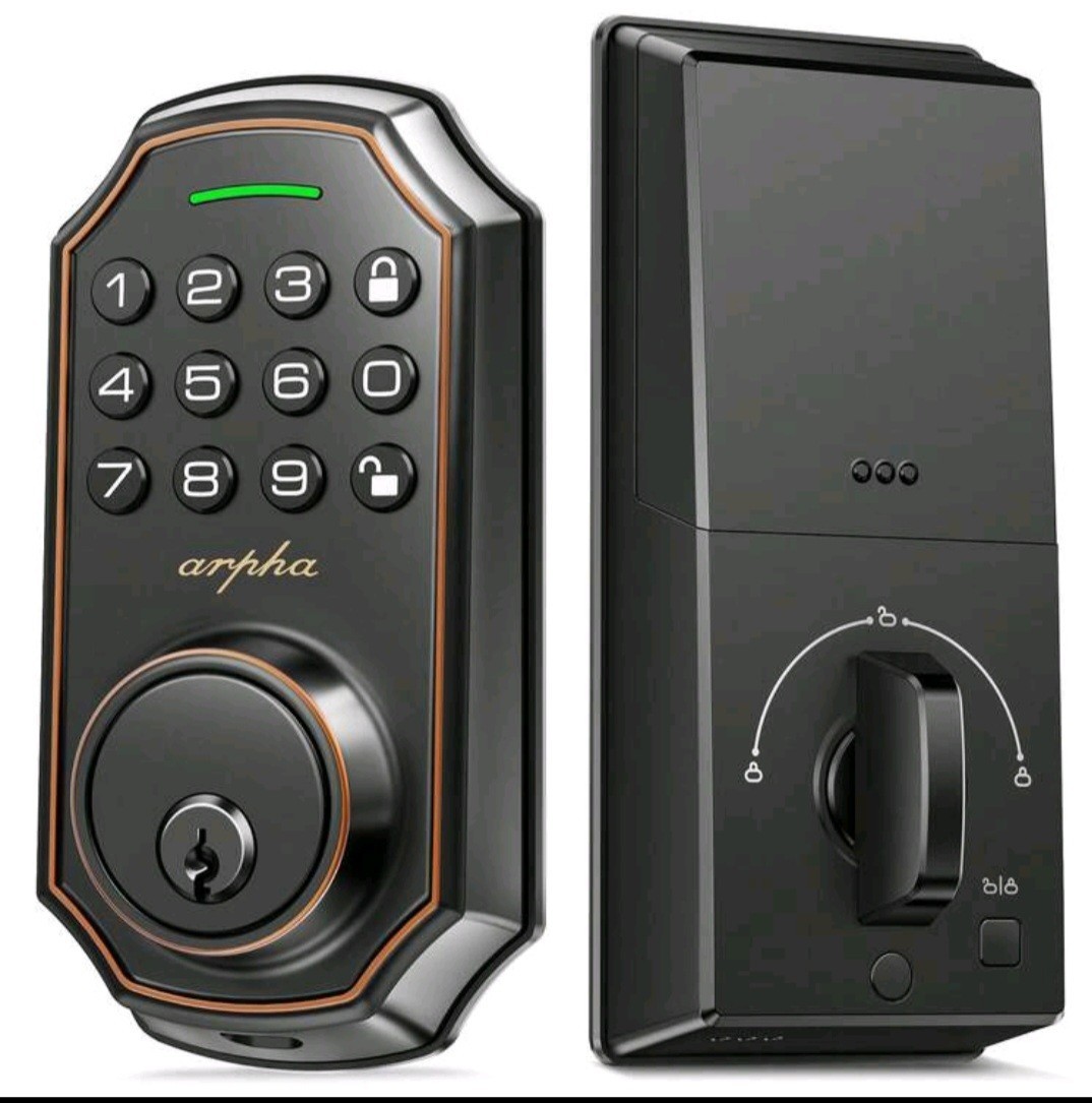 Keyless Entry Door Lock, Keypad Door Lock With 50 Codes, Smart Lock With Anti...