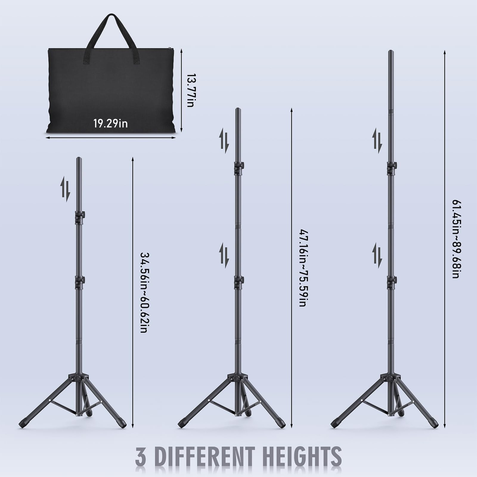 Eocnrhe Backdrop Stand Kit - 6 Widths 10X7.5Ft Adjustable Background Stand For