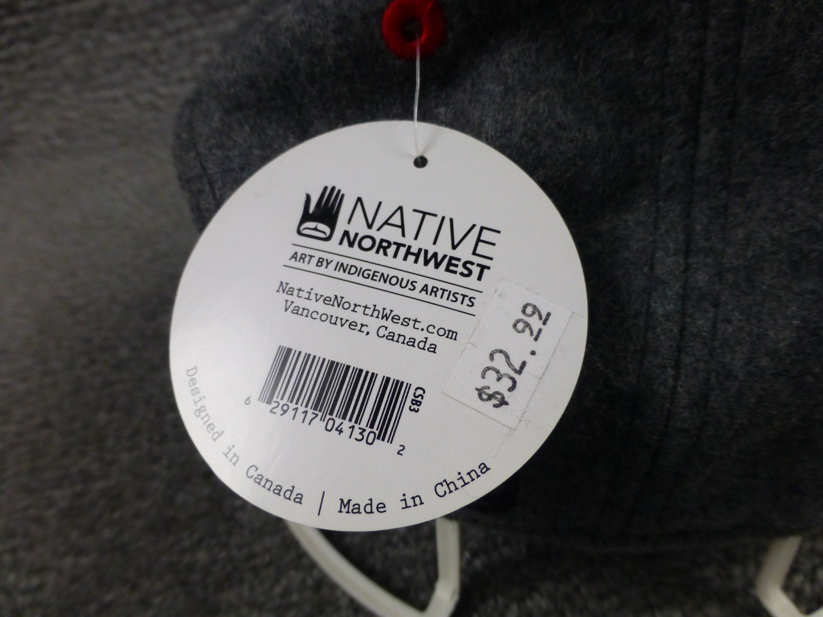 Native Northwest Embroidered Hat Eagle Grey Native Art Adjustable Snapback NWT
