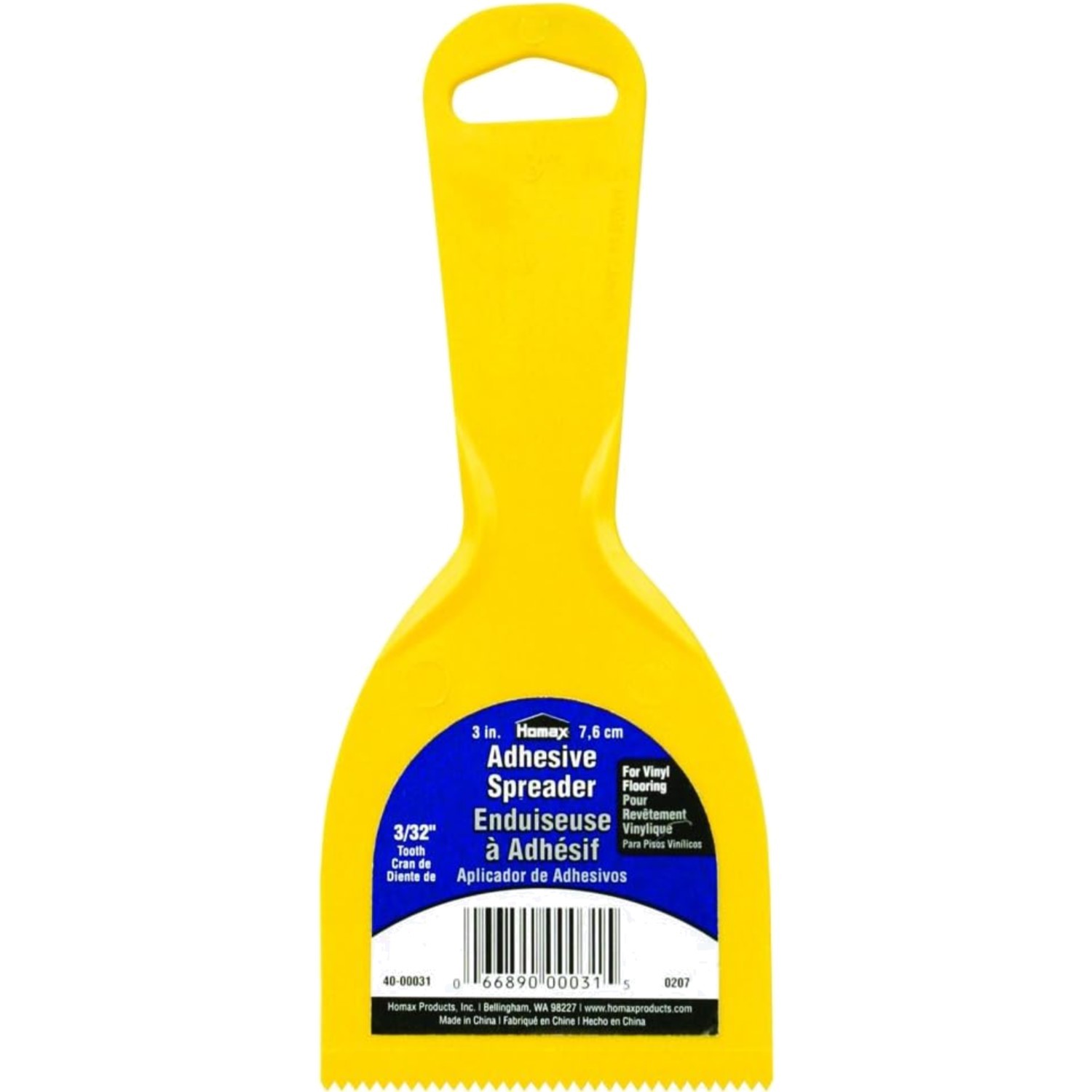 Adhesive Spreader 3" with 3/32" Tooth - Pack of 6 for Vinyl Flooring Projects
