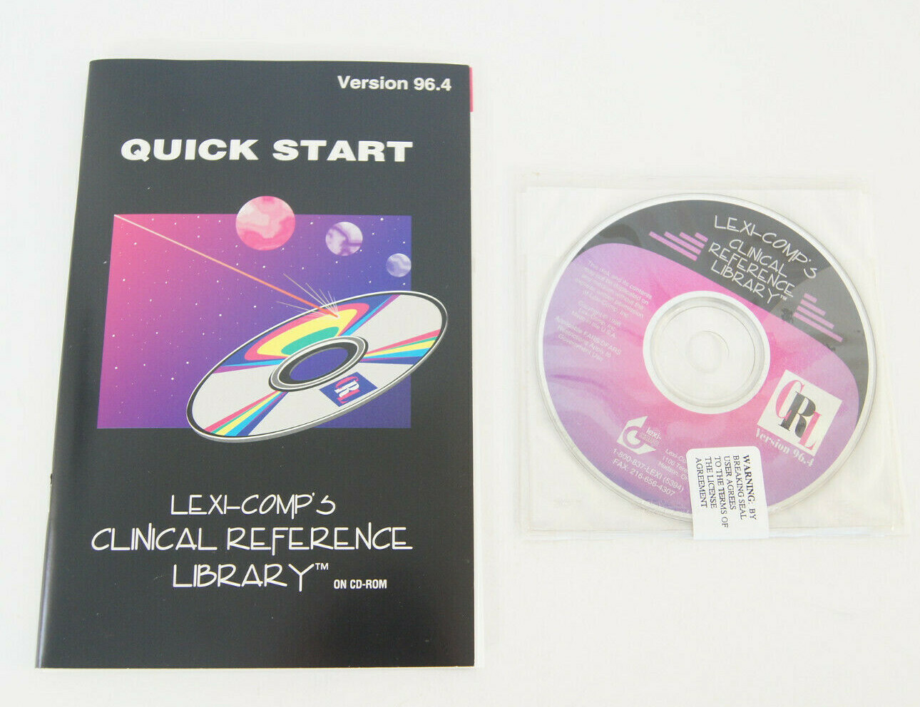 Lexi-Comp's Clinical Reference Library 1996 CD-Rom Version 96.4 PC Software